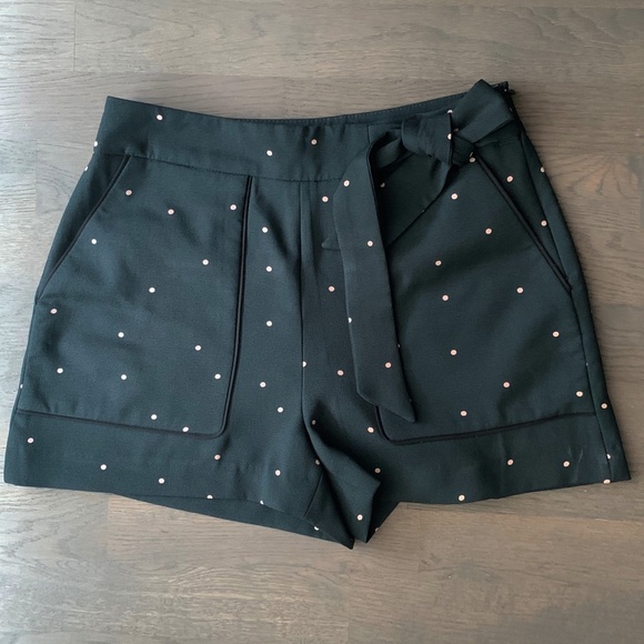 Zara | High-Waist Polka Dot Tailored Shorts - Picture 4 of 10